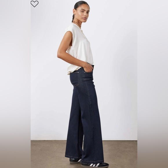 NEW Ruti The Petite Palazzo Jeans in Dark Ocean Wash - Picture 2 of 5